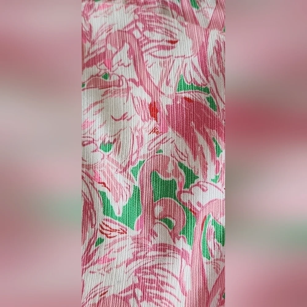 Lilly Pulitzer Buttercup Short Pink Flamingo Print 00 - Picture 3 of 5